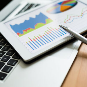 Tablet computer and financial charts